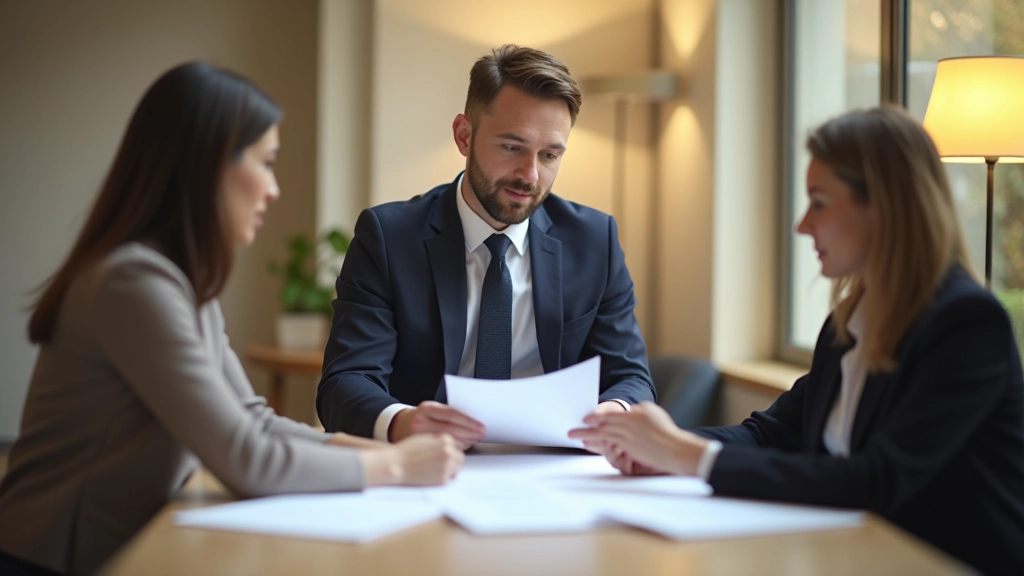 Versicherungsprofi erklärt Policybedingungen bei einem Beratungsgespräch